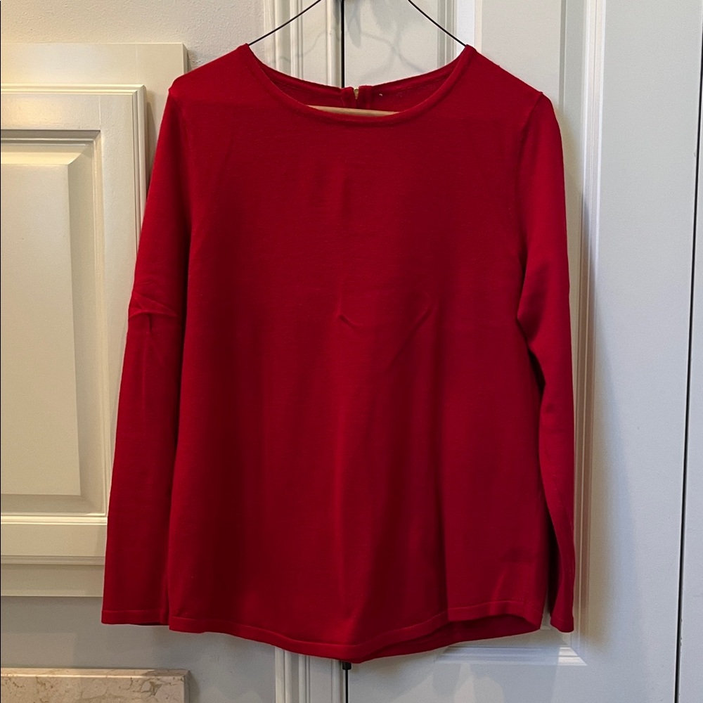 Vibrant Red Crew Neck Sweater